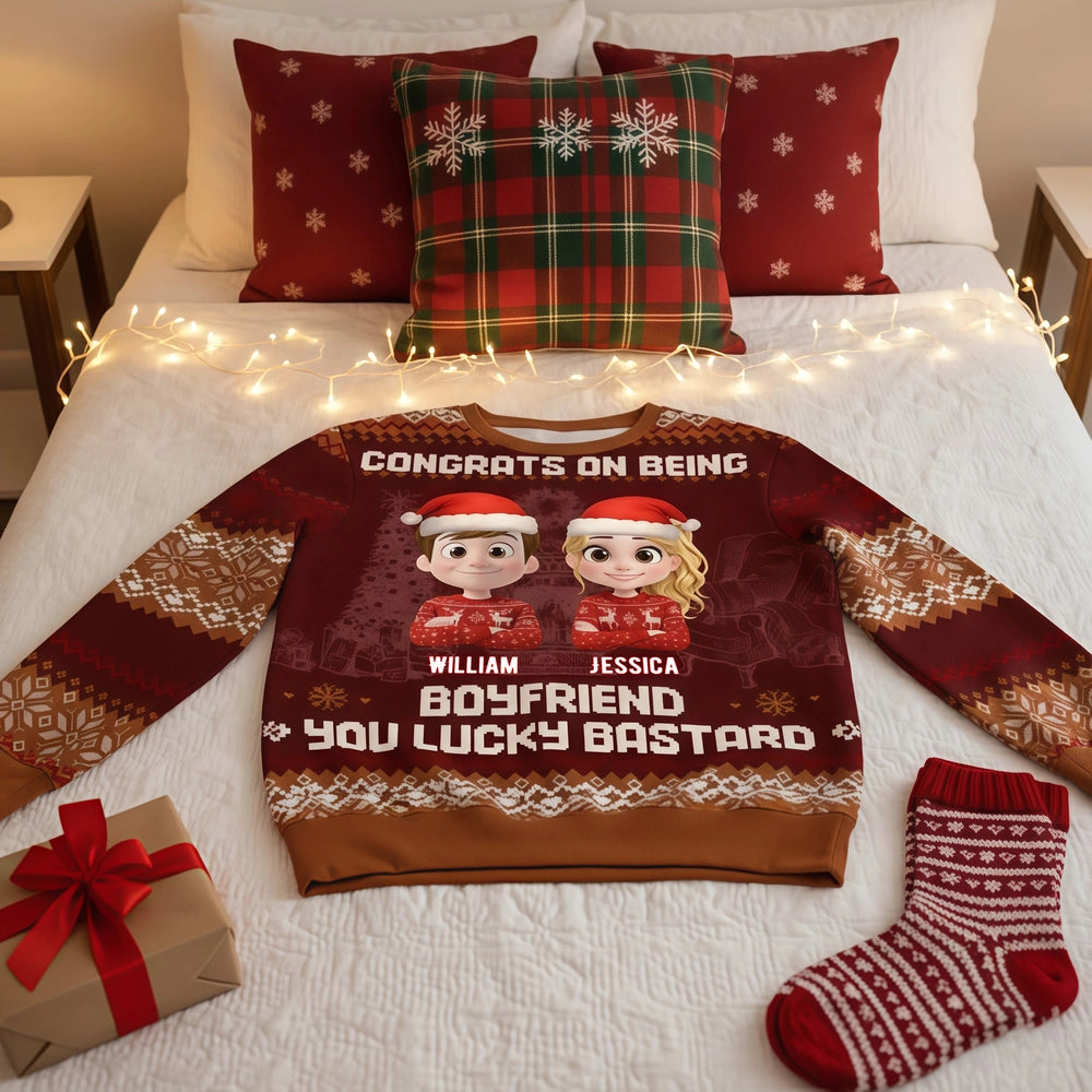 Personalized Christmas Sweater for Couples - Funny Holiday Gift Cloth MagicInPrints