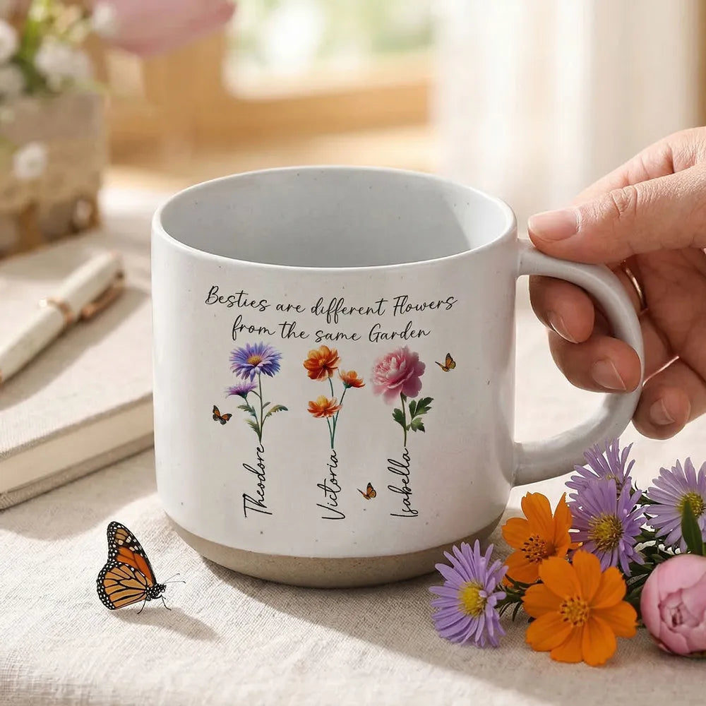 Personalized Friendship Mug for Friends with Floral Design - Thoughtful Gift Cup MagicInPrints