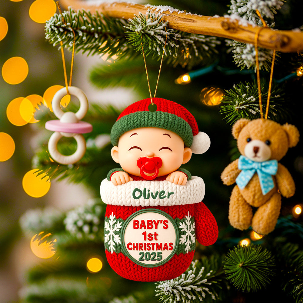 Celebrate Baby's First Christmas with a Personalized Ornament - Custom Gift for Kids Ornament MagicInPrints