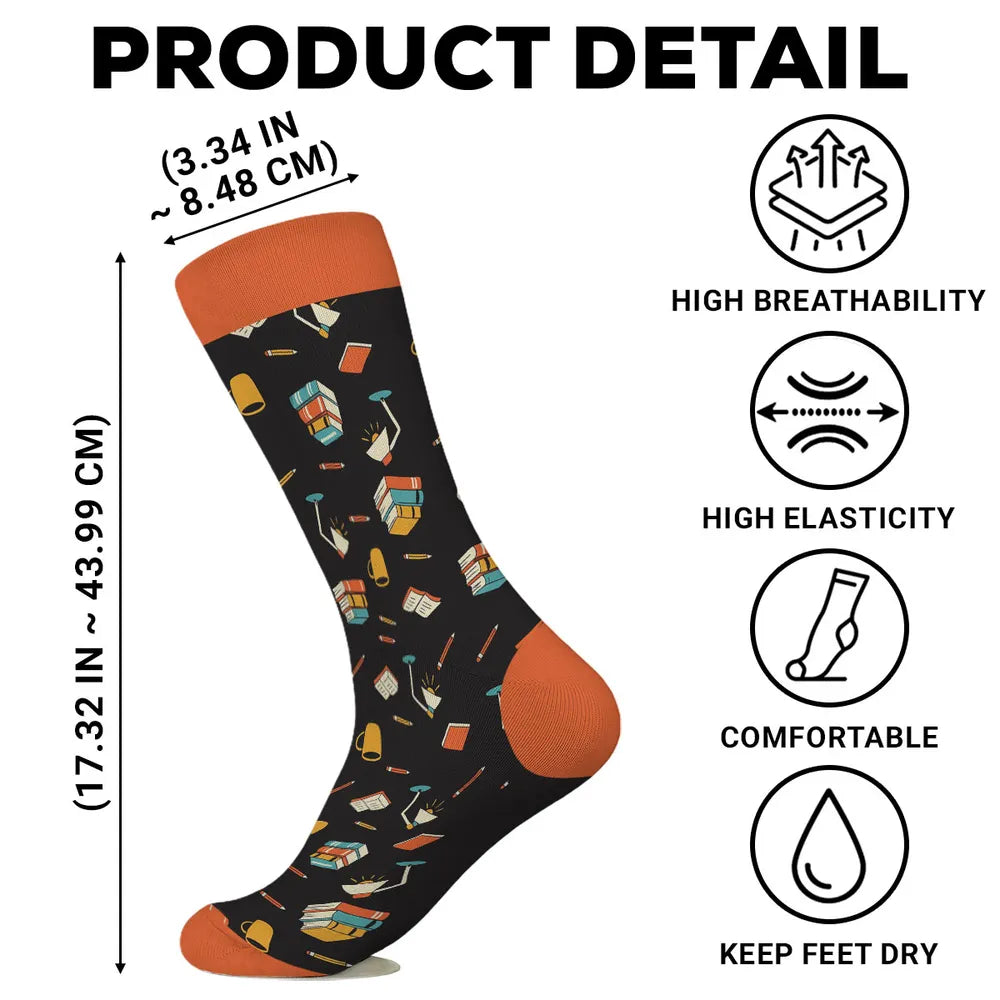 Personalized Book Lover Socks for Women - Cozy Reading Gift Socks MagicInPrints