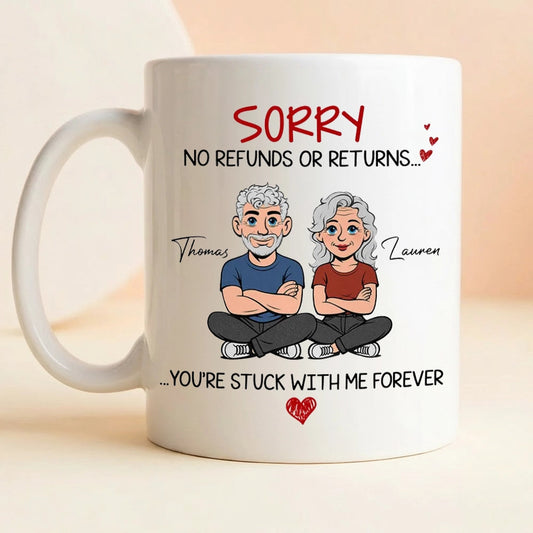 Custom Cartoon Couple Mug for Anniversary - Funny Gift for Partners Cup MagicInPrints