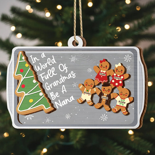 Personalized Christmas Ornament for Nana - Gingerbread Family Decoration Ornament MagicInPrints