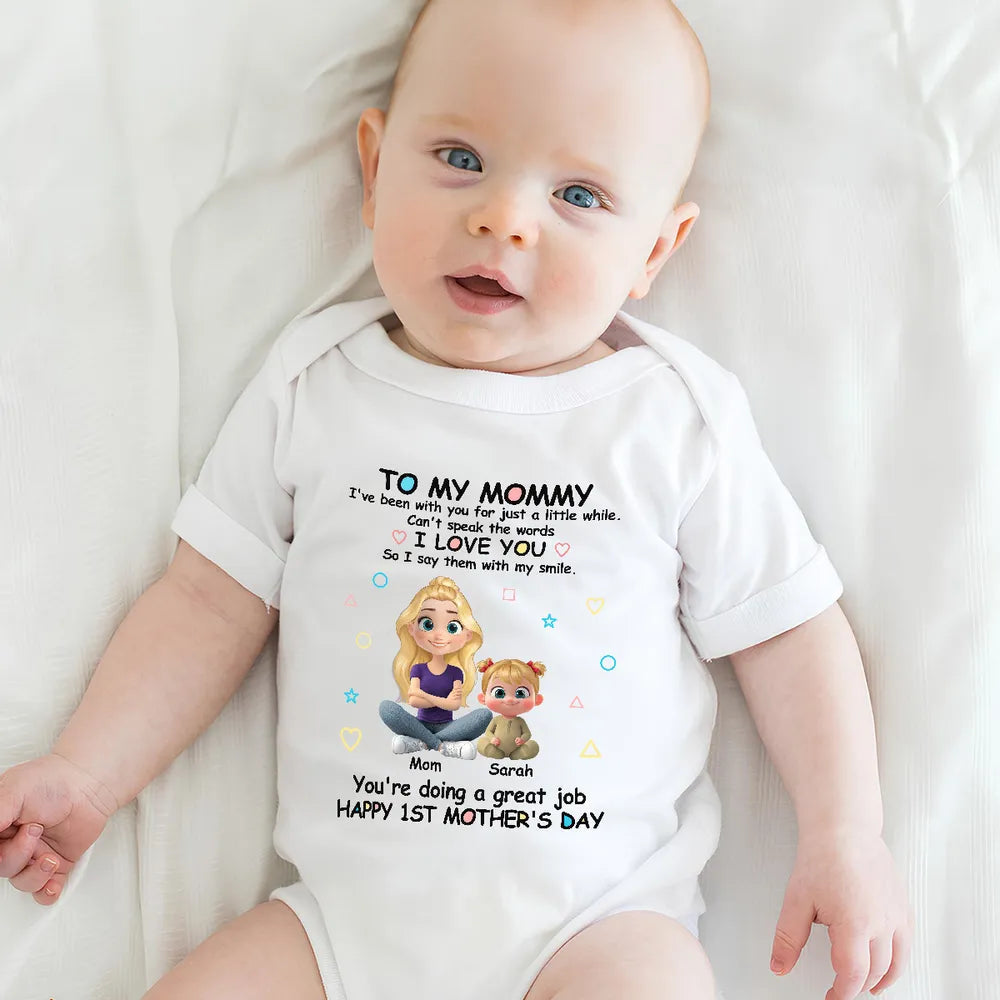 Personalized Baby Onesie for New Moms - First Mother's Day Gift Cloth MagicInPrints