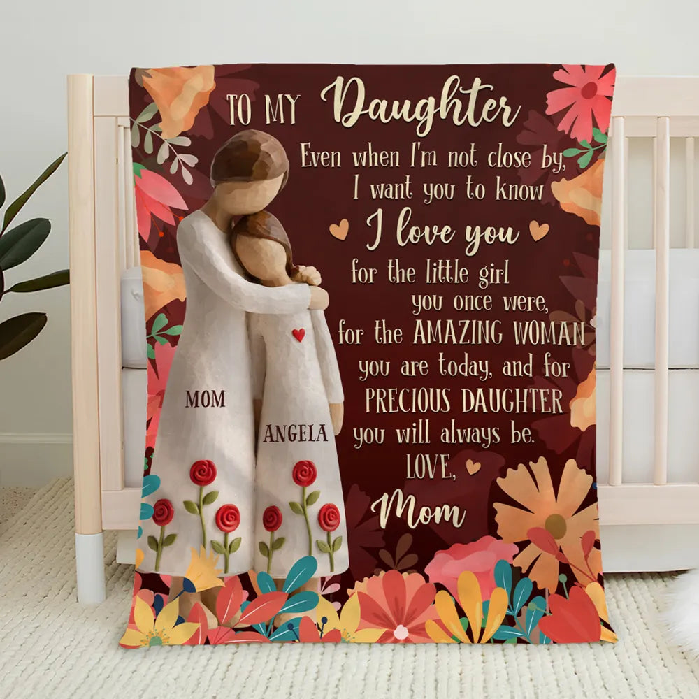 Personalized Fleece Blanket for Daughter - Sentimental Gift from Mom Blanket MagicInPrints