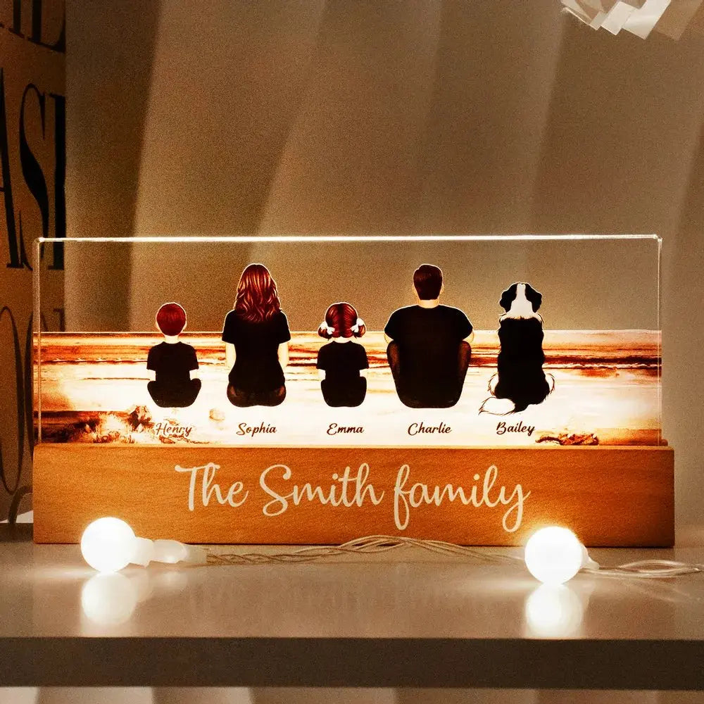 Custom Family LED Lamp Personalized with Names - Perfect Gift for Home Decor Plaque MagicInPrints