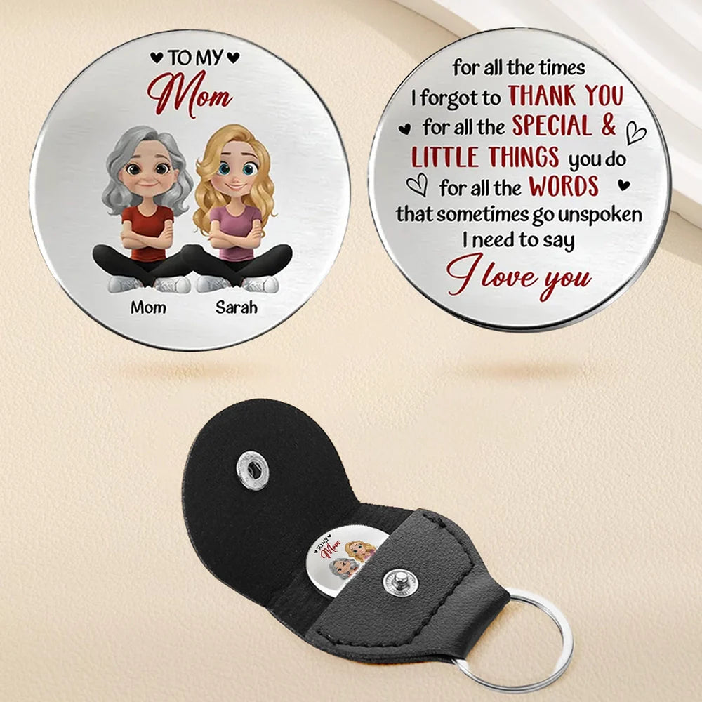 Personalized Keychain for Mom with Engraved Message - Sentimental Gift for Mother's Day Keychain MagicInPrints