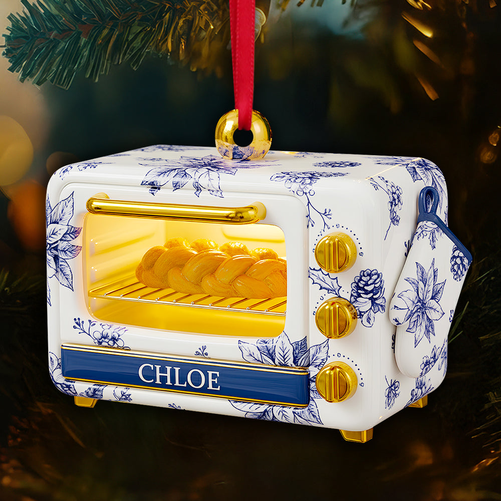 Baking Oven Toile de Jouy Christmas Ornament Gifts For Bakers Ornament MagicInPrints