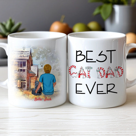 Personalized Cat Dad Mug for Men with Custom Names - Perfect Gift for Father's Day Cup MagicInPrints