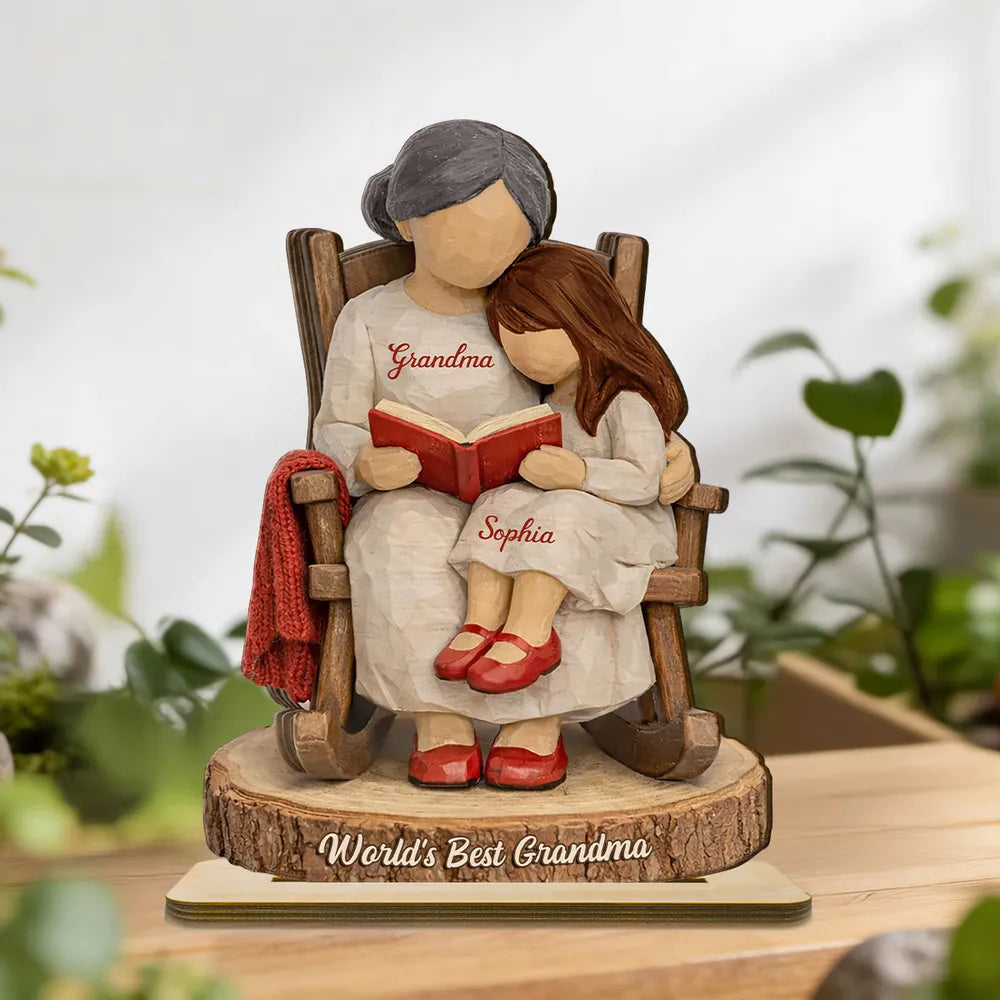 Personalized Grandma and Child Figurine for Family - Sentimental Keepsake Gift Plaque MagicInPrints