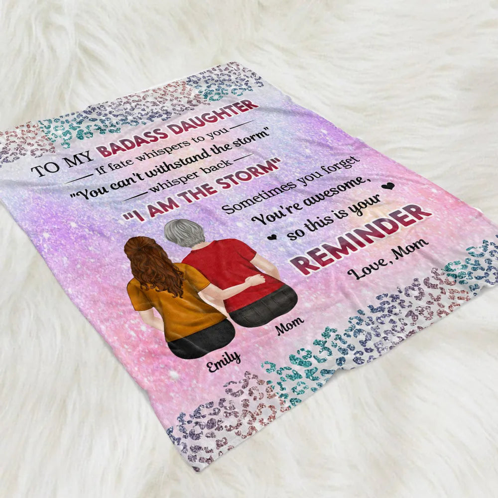 Personalized Blanket for Daughter - Inspirational Message from Mom Blanket MagicInPrints