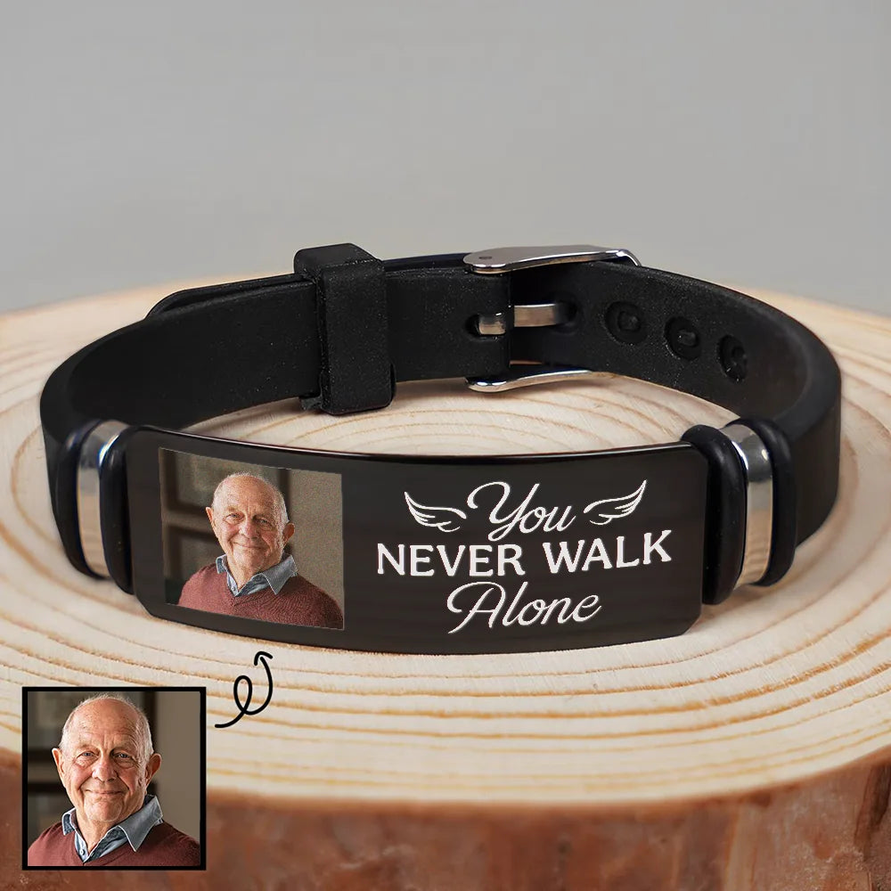 Custom Engraved Photo Bracelet for Men - Sentimental Gift Jewelry MagicInPrints