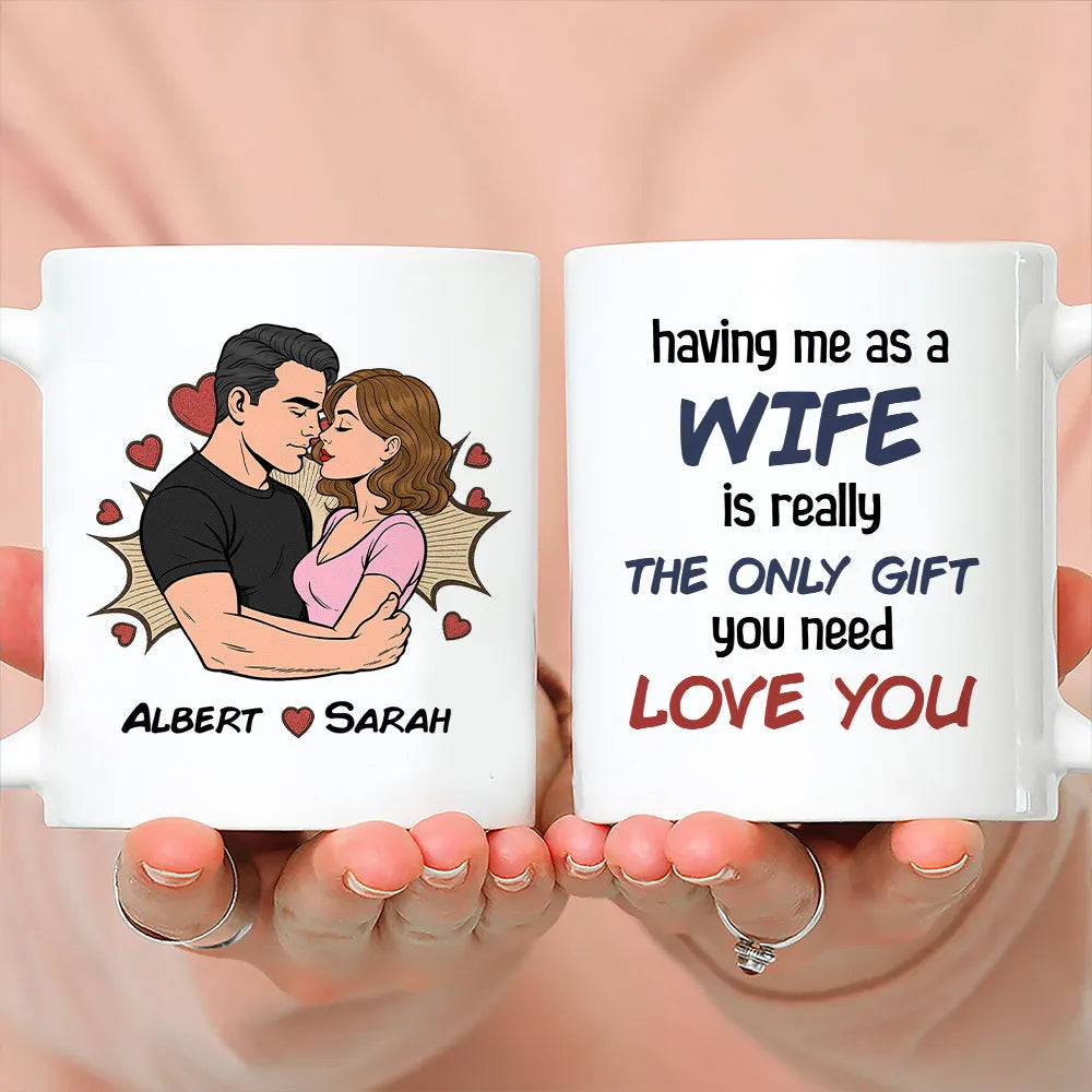 Personalized Couple Mug Set for Wife - Romantic Gift for Anniversary Cup MagicInPrints