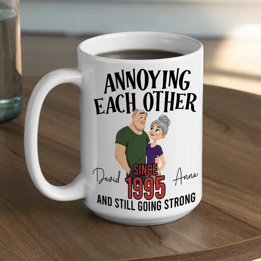 Personalized Couple Mug - Funny Anniversary Gift for Couples - Custom Names and Year Cup MagicInPrints