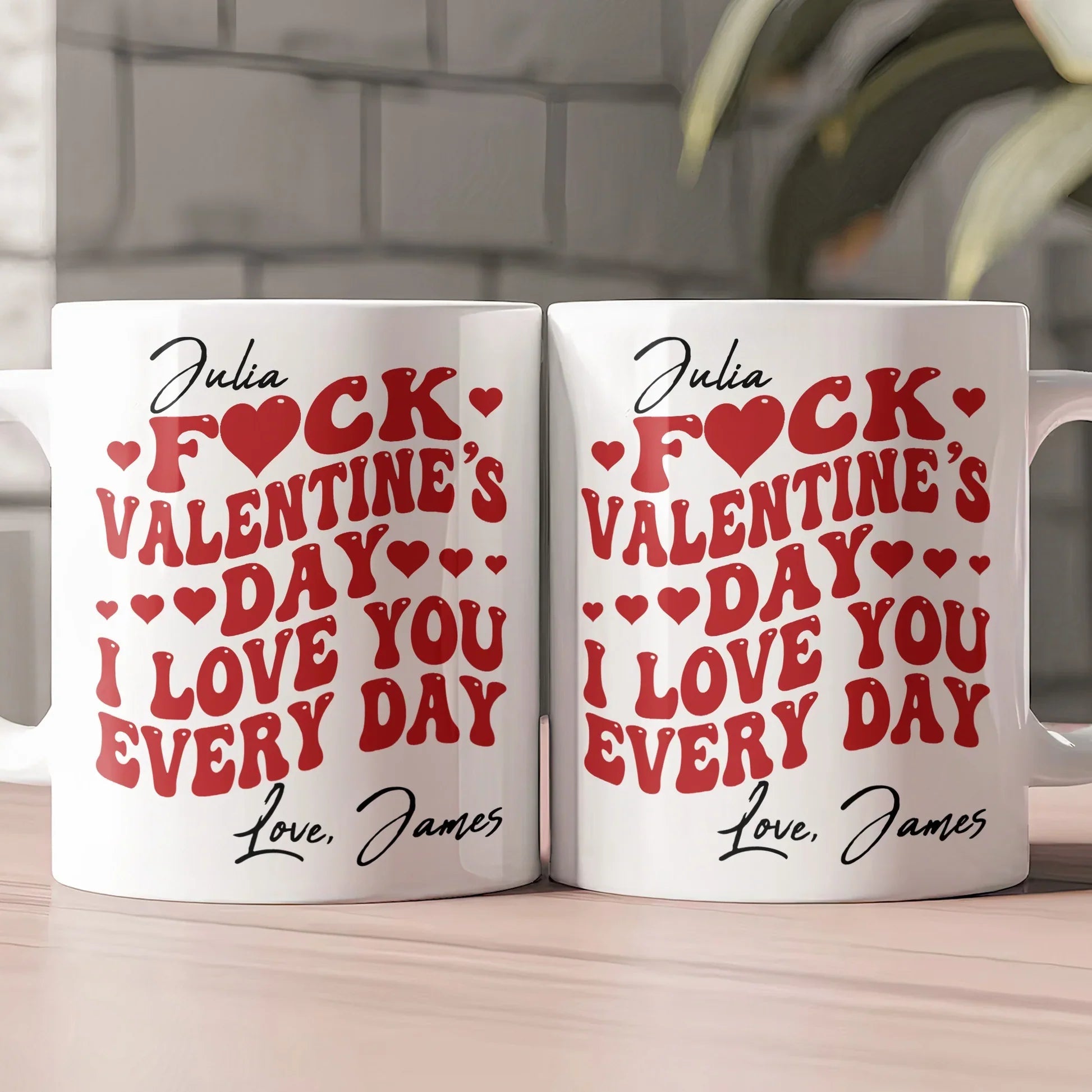 Personalized Romantic Mug for Couples - Everyday Love Message Cup MagicInPrints