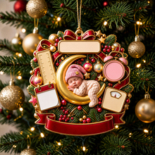 Load image into Gallery viewer, Personalized Baby's First Christmas Acrylic Ornament Gift for Family
