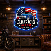 Load image into Gallery viewer, Personalized Vintage Truck Neon Sign Custom Photo Gift for Car Lovers
