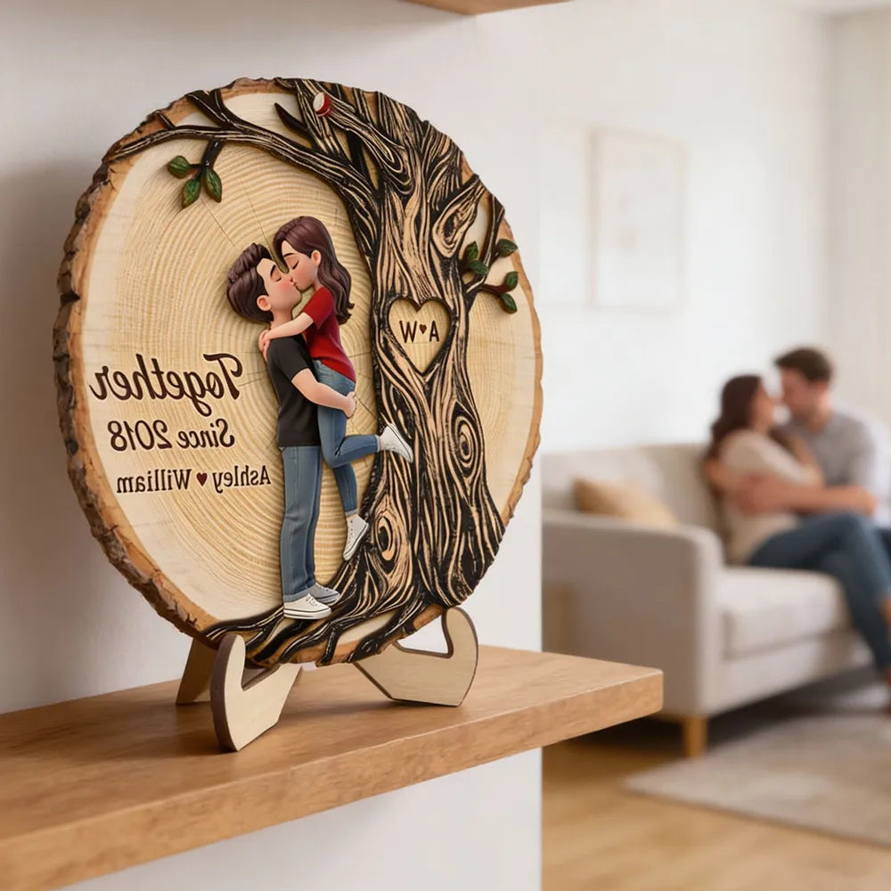 Personalized Couple Wooden Plaque for Anniversary - Romantic Home Decor Plaque MagicInPrints