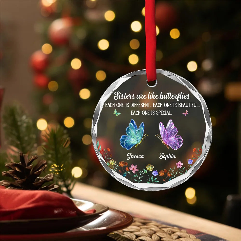 Personalized Sister Ornament - Butterfly Design for Christmas Ornament MagicInPrints