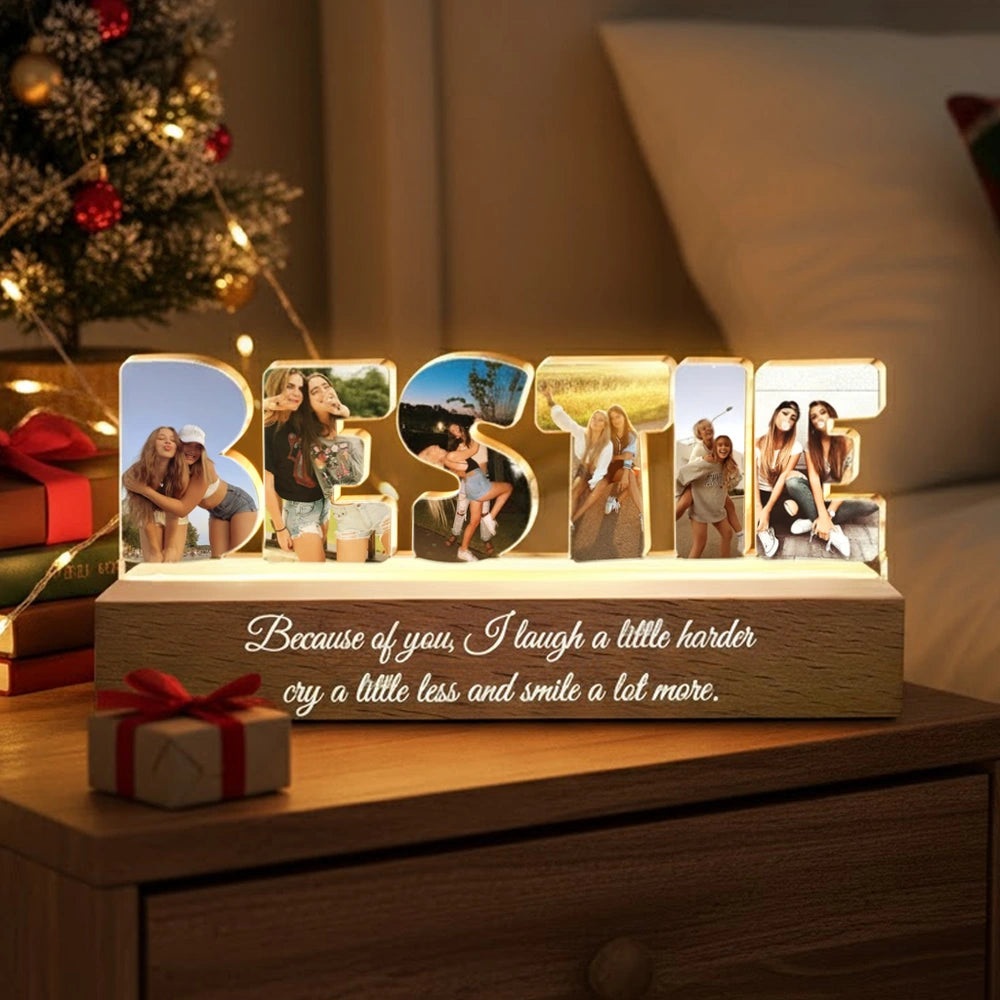 Custom Photo LED Light Decor for Best Friend - Sentimental Gift for Friendship Plaque MagicInPrints