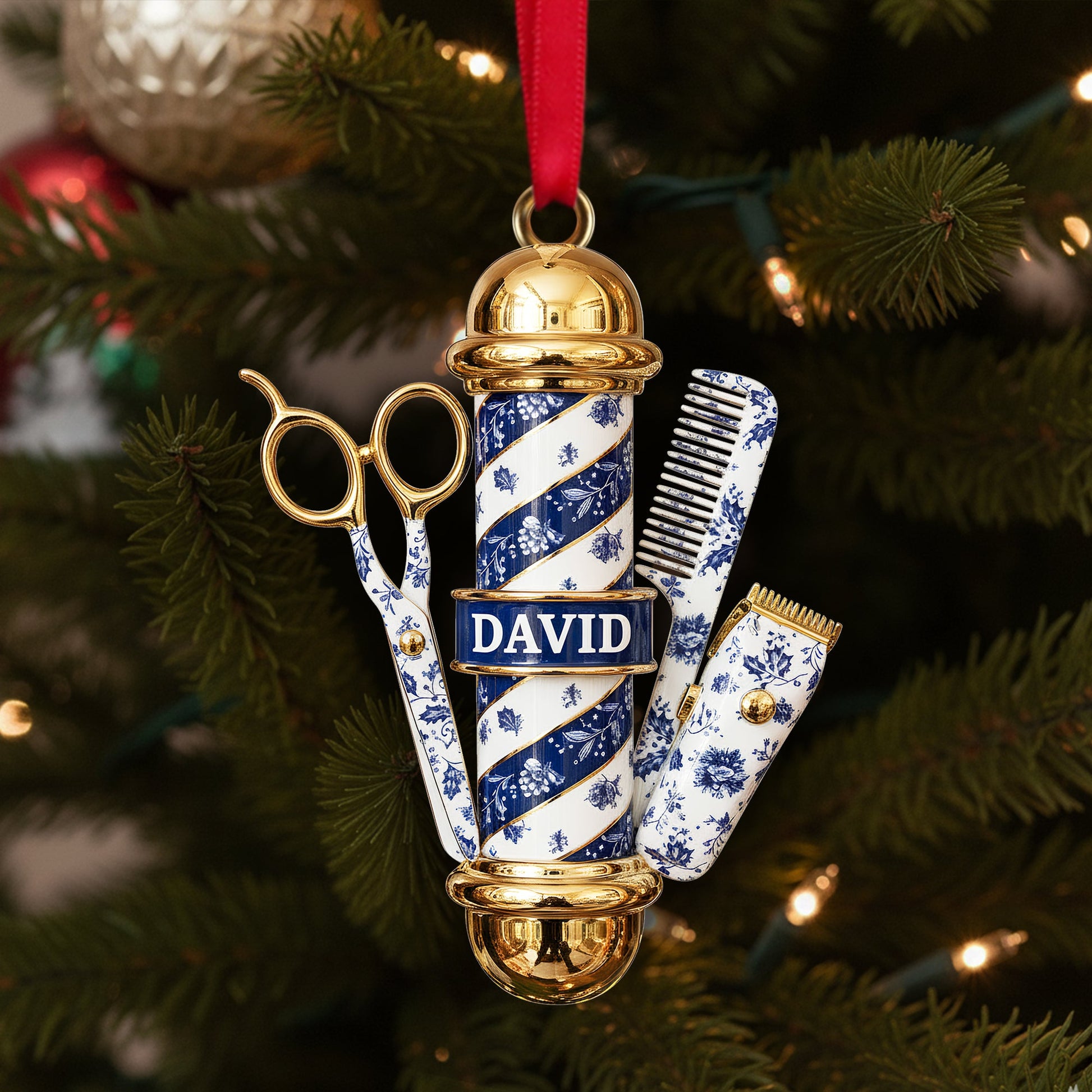 Barber's Essentials Ornament - Personalized Gifts For Barber Ornament MagicInPrints