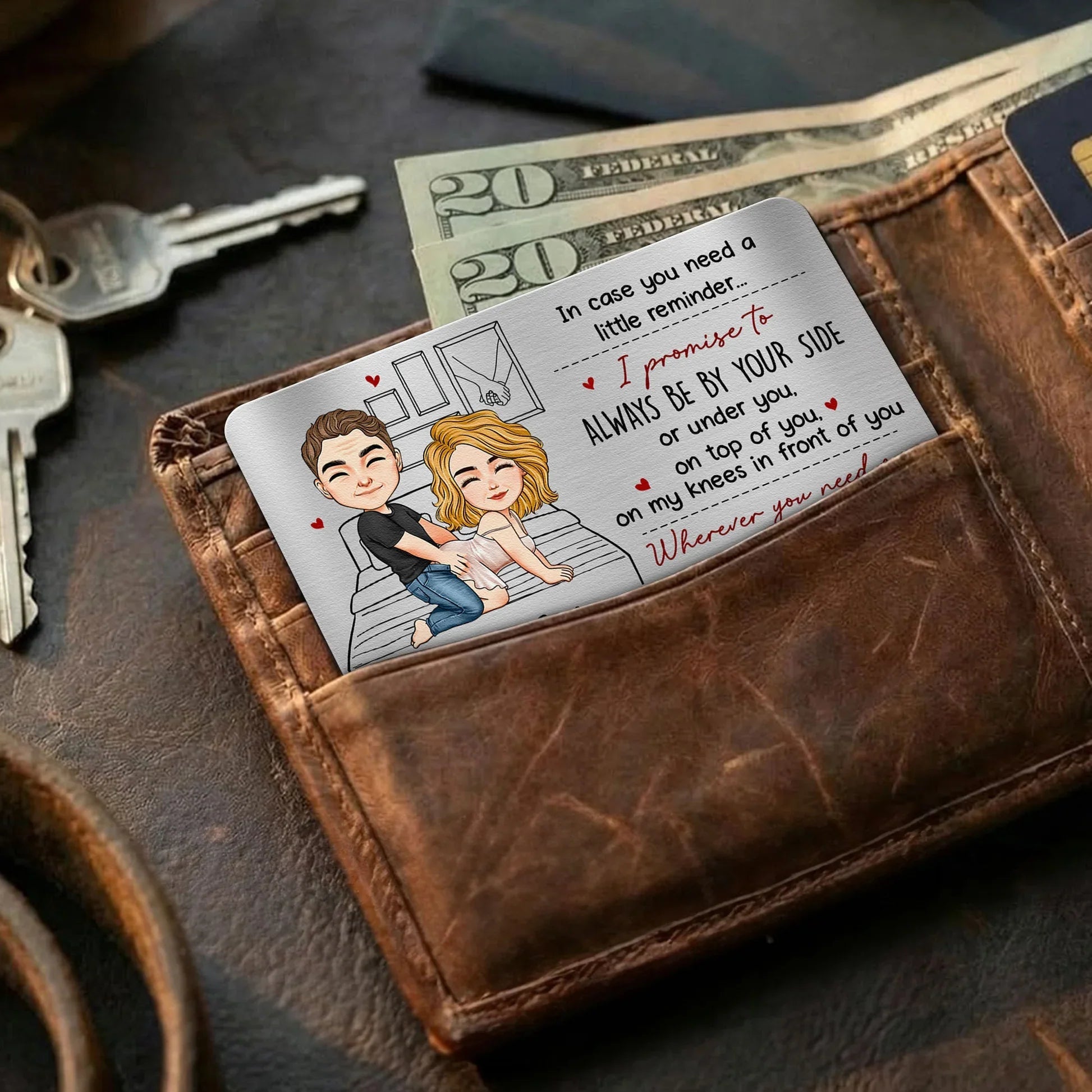 Customized Romantic Wallet Card for Couples - Sentimental Gift Wallet Card MagicInPrints