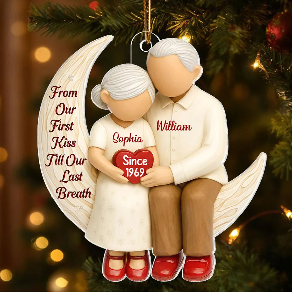 Personalized Couple Ornament for Seniors - Anniversary Keepsake Gift Ornament MagicInPrints