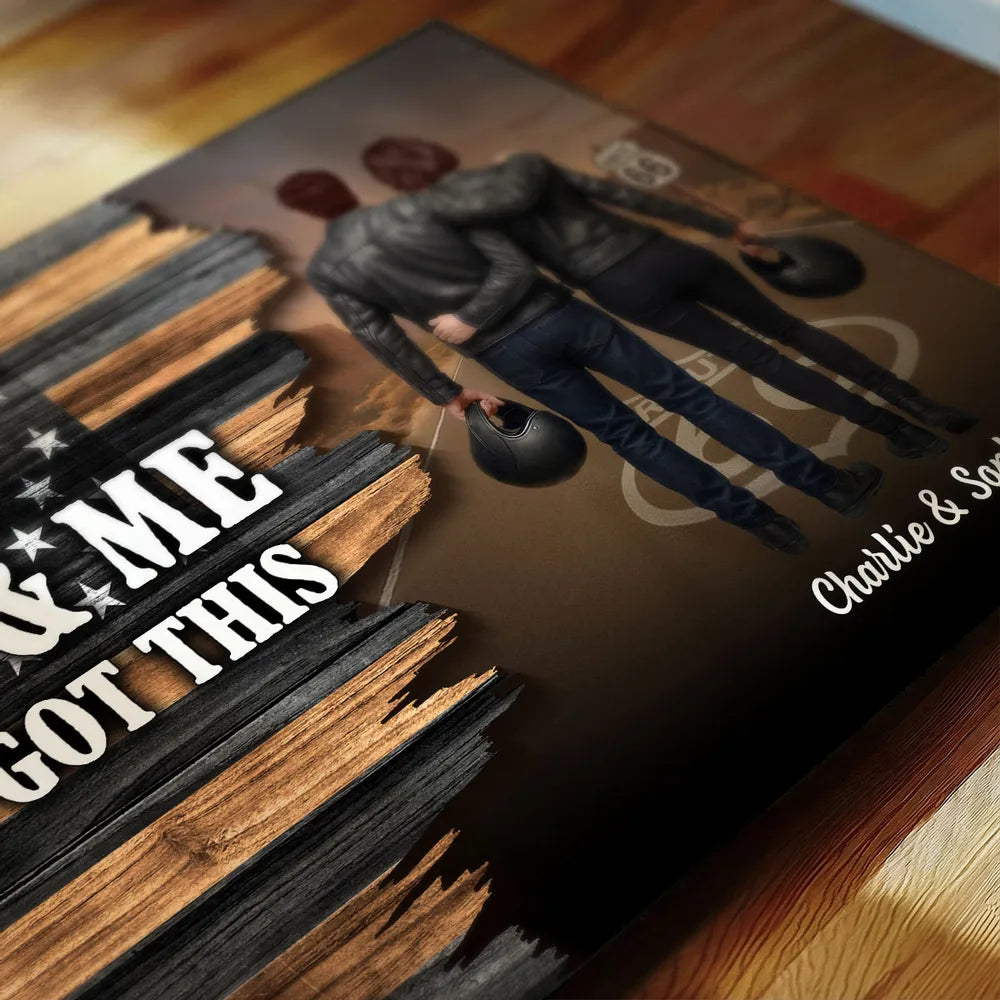 Custom Motorcycle Couple Print for Partners - Riding Partners Since 2020 Poster or Canvas MagicInPrints