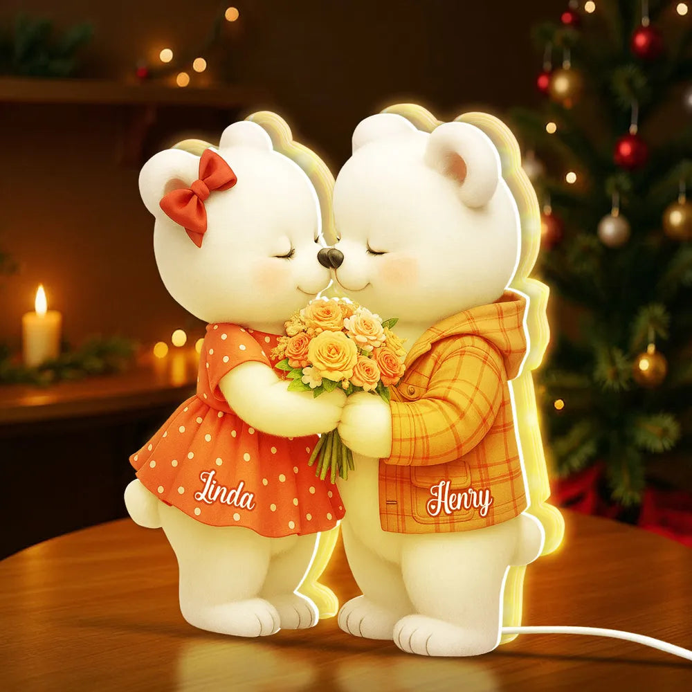 Personalized Teddy Bear Couple Figurine for Couples - Romantic Gift Plaque MagicInPrints
