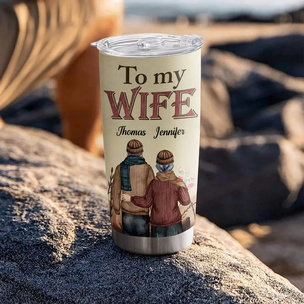 Personalized Tumbler for Wife - Sentimental Gift with Custom Names Cup MagicInPrints
