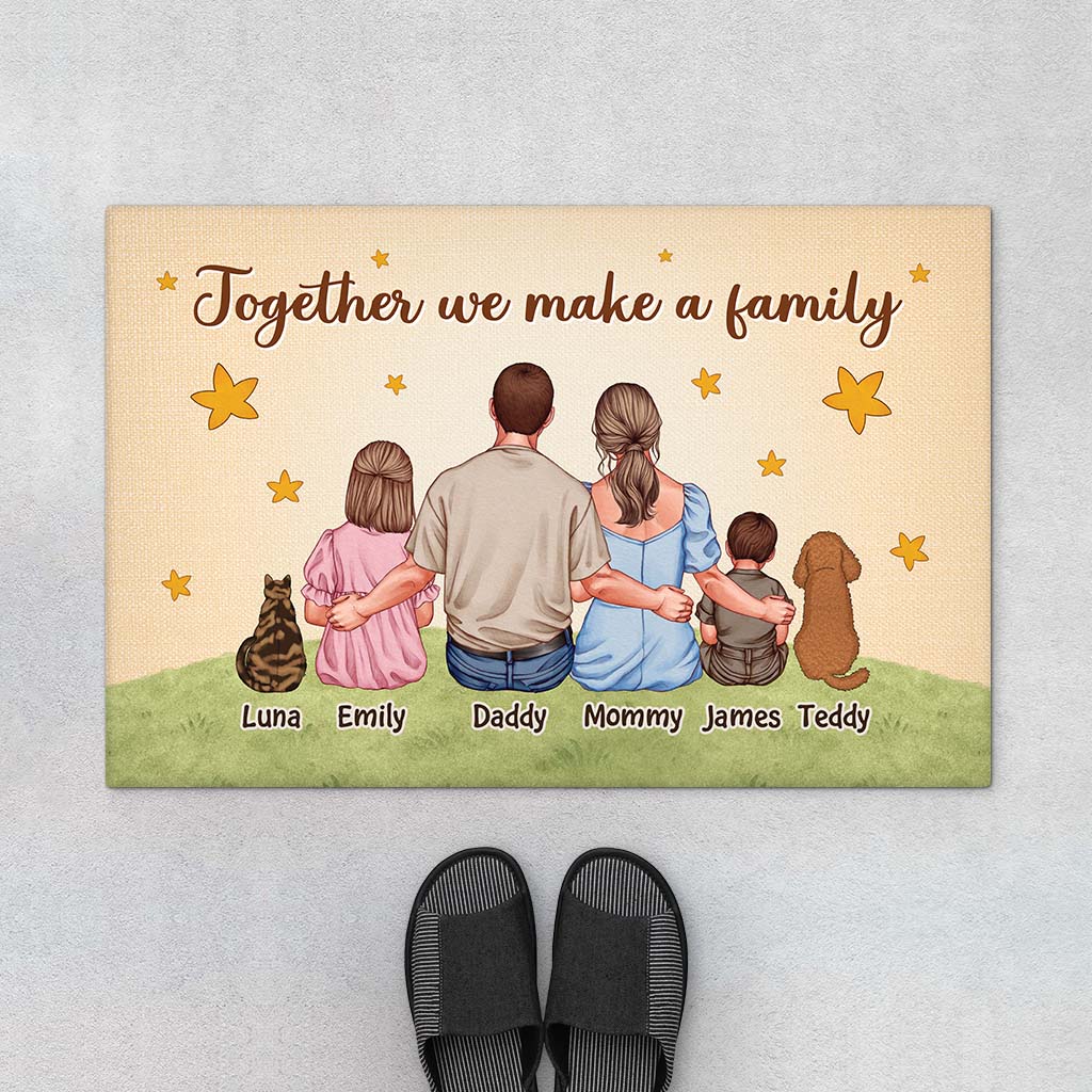 Personalized Family Doormat for Home - Custom Names & Illustration Doormat MagicInPrints