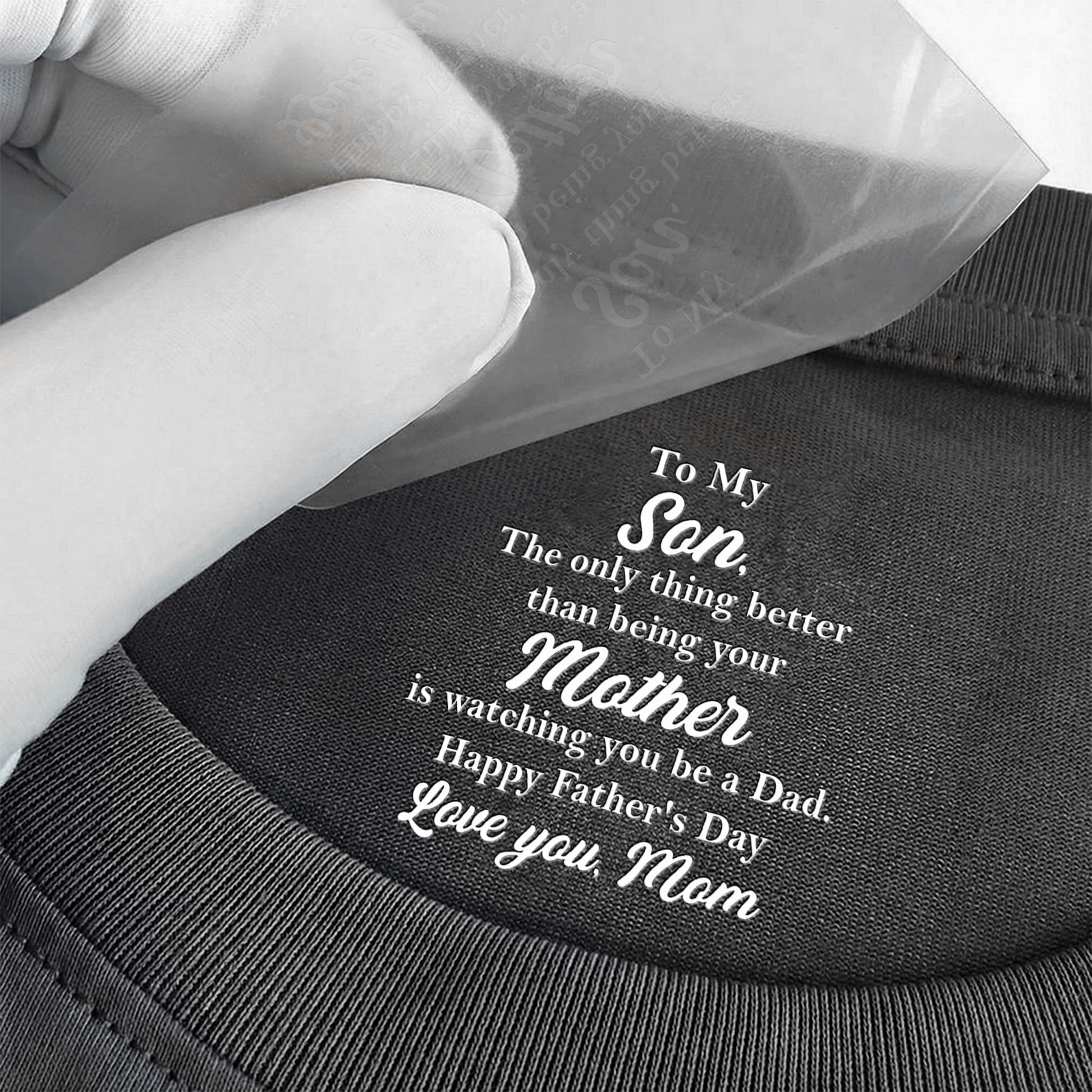 Personalized Father's Day T-Shirt for Son - Heartfelt Message from Mom Cloth MagicInPrints