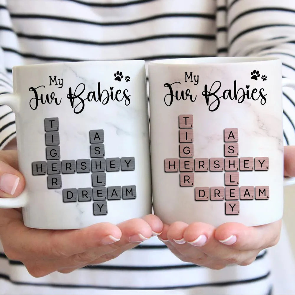 Personalized Pet Lover Mug for Dog and Cat Owners - Custom Names Gift Cup MagicInPrints
