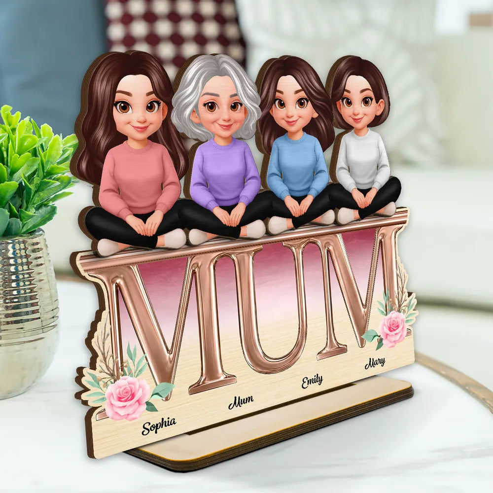 Custom Family Figurine Plaque for Mum - Personalized Gift for Mother's Day Plaque MagicInPrints