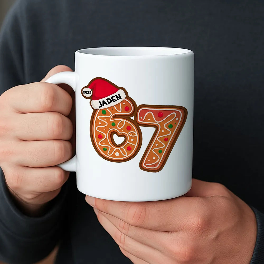 Personalized Christmas Mug for Kids - Santa Hat Design with Name and Year Cup MagicInPrints