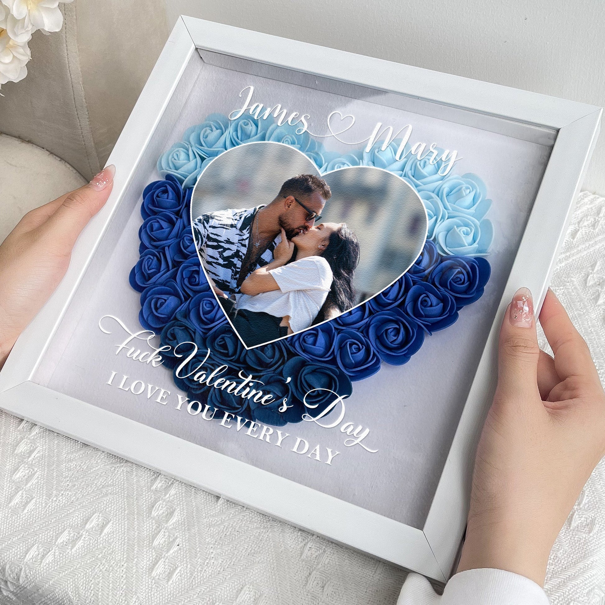 Personalized Heart-Shaped Photo Frame for Couples - Romantic Gift Plaque MagicInPrints