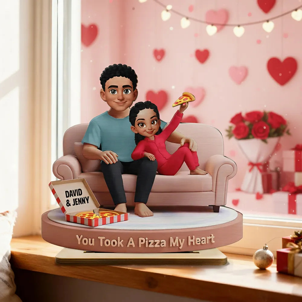 Custom Couple Figurine Romantic Gift - Personalized Valentine's Day Decor Plaque MagicInPrints