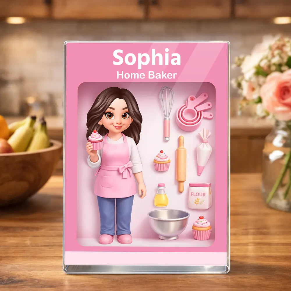 Personalized Acrylic Block for Home Bakers - Custom Gift for Kitchen Decor Plaque MagicInPrints