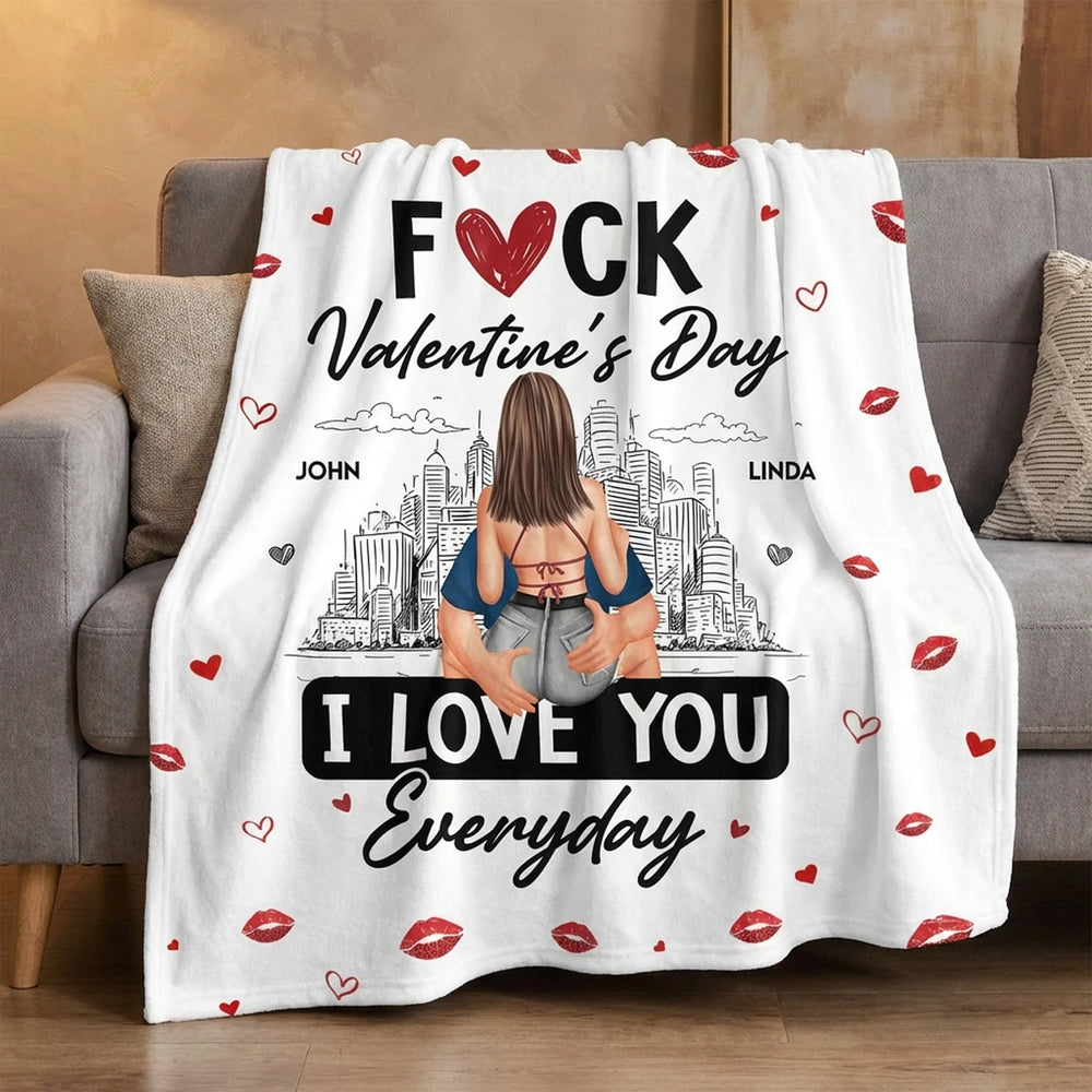 Custom Couple Blanket for Valentine's Day - Romantic Gift Blanket MagicInPrints
