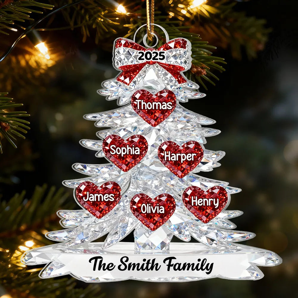 Personalized Family Christmas Tree Ornament with Names - Holiday Decoration Ornament MagicInPrints