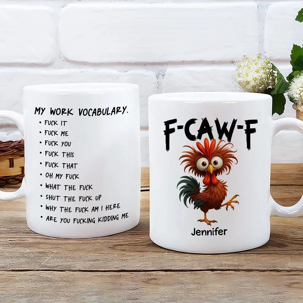 Personalized Funny Chicken Mug for Adults - Work Humor Gift Cup MagicInPrints