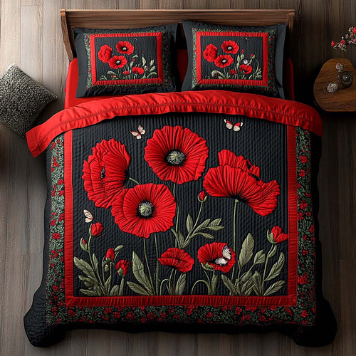 Bloom with Love – Personalized Quilted Bedding Set – Gift for Moms and Friends Quilted Bedding Set V2 MagicInPrints