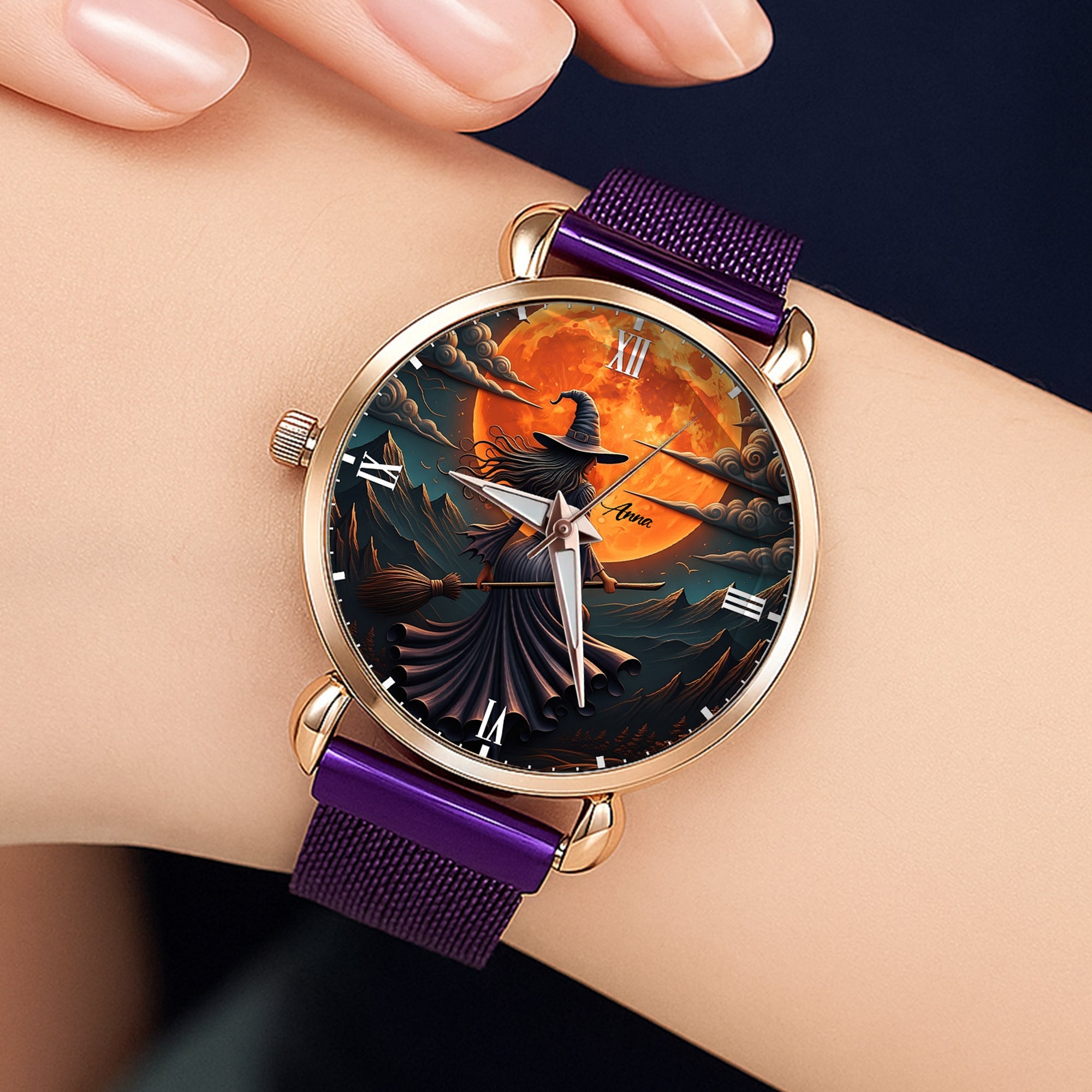“Embrace the Magic! - Witch Mesh Strap Quartz Watch - Personalized Gifts for Witch Fans” Quartz Watch MagicInPrints