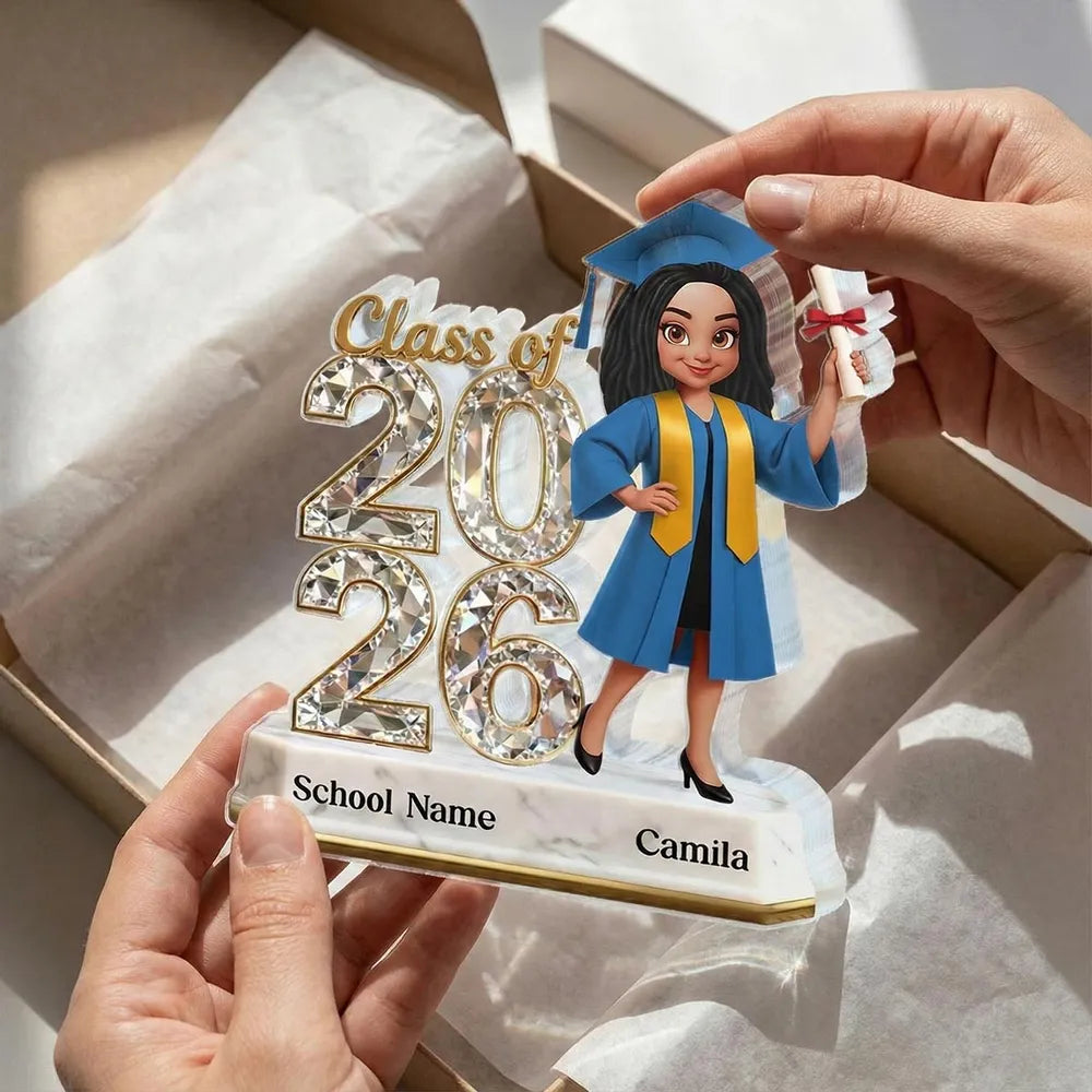 Personalized Graduation Keepsake for Class of 2026 - Custom Name and School Plaque MagicInPrints