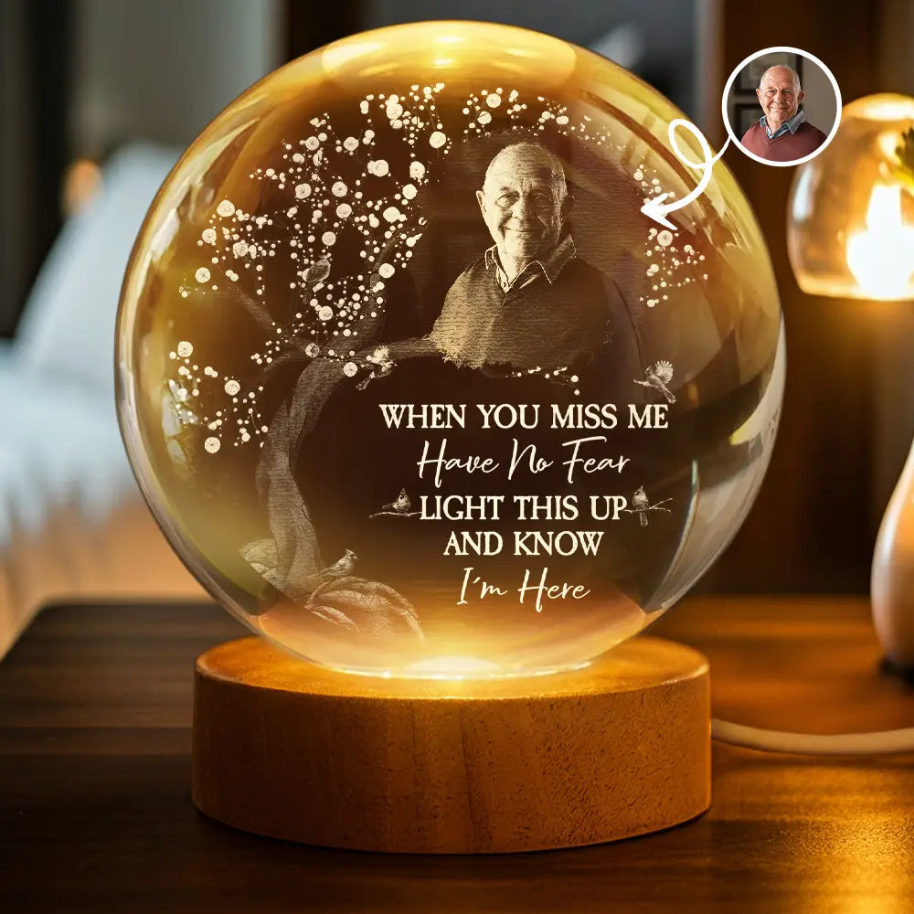 Personalized Memorial Globe Lamp for Loved Ones - Sentimental Keepsake Lamp MagicInPrints