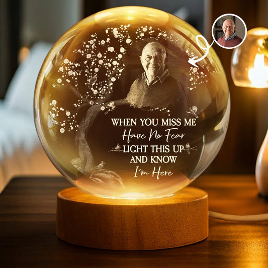 Personalized Memorial Globe Lamp for Loved Ones - Sentimental Keepsake Lamp MagicInPrints