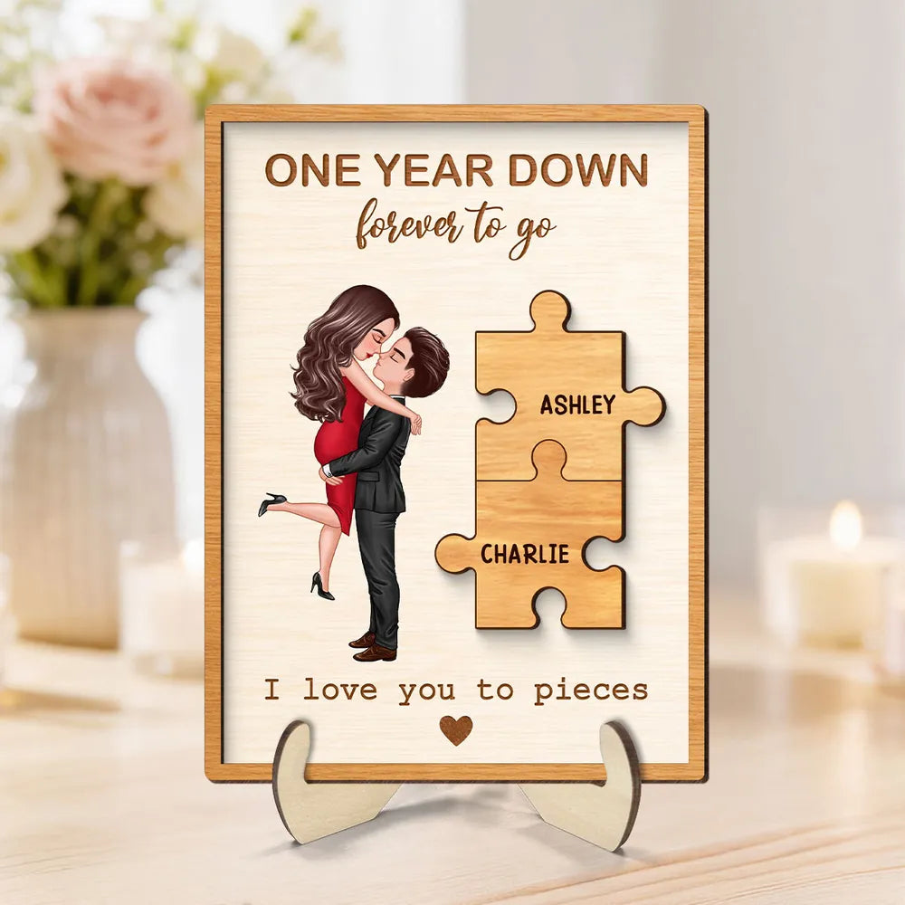 Personalized Anniversary Puzzle Art for Couples - Romantic Gift Plaque MagicInPrints