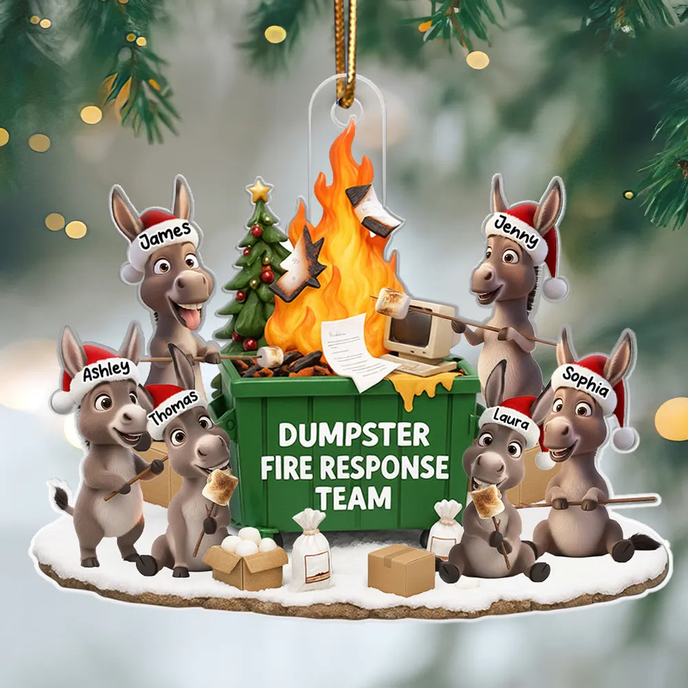 Personalized Donkey Christmas Ornament for Family - Funny Holiday Decor Ornament MagicInPrints