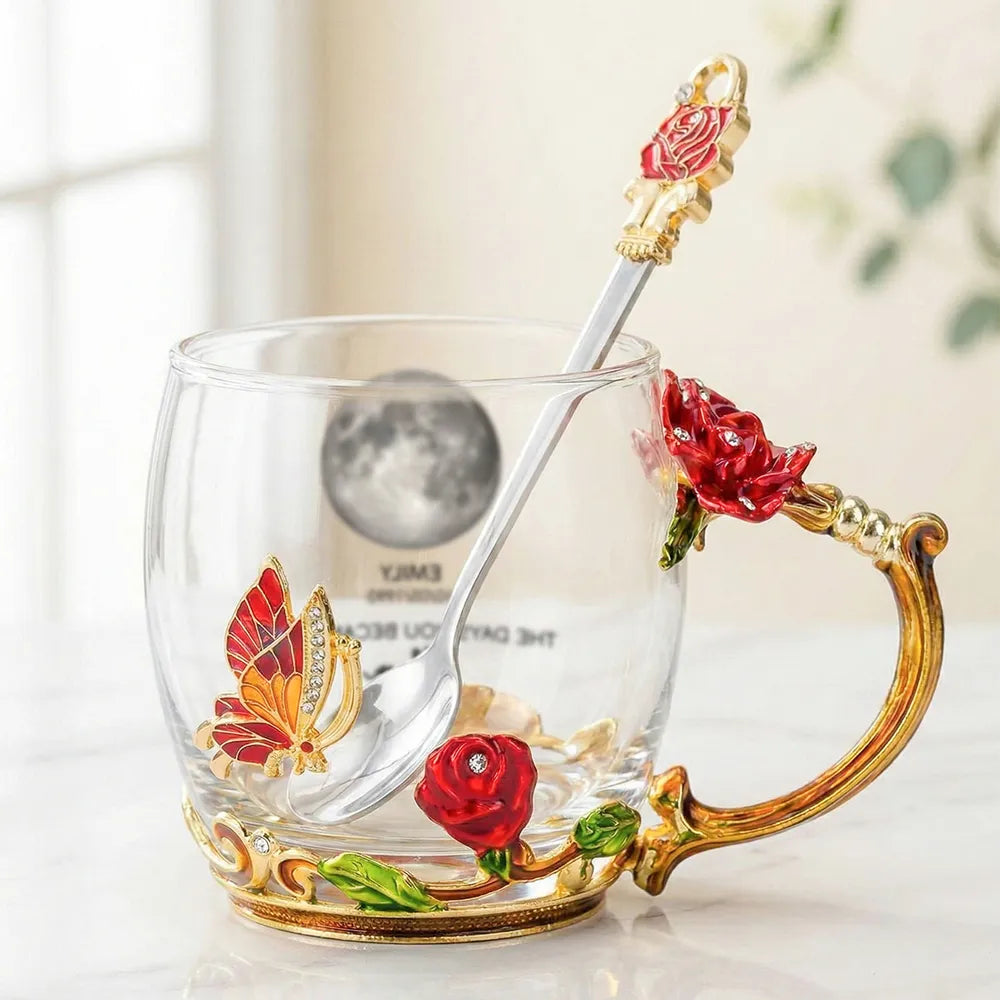 Personalized Glass Mug for Mom with Custom Moon Phase - Mother's Day Gift Cup MagicInPrints