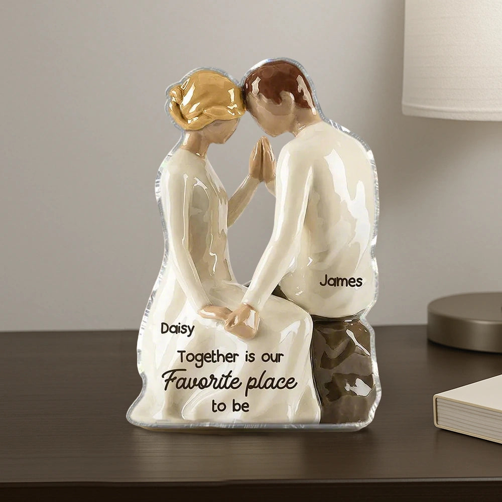 Personalized Couple Figurine for Home Decor - Romantic Gift for Anniversaries Plaque MagicInPrints