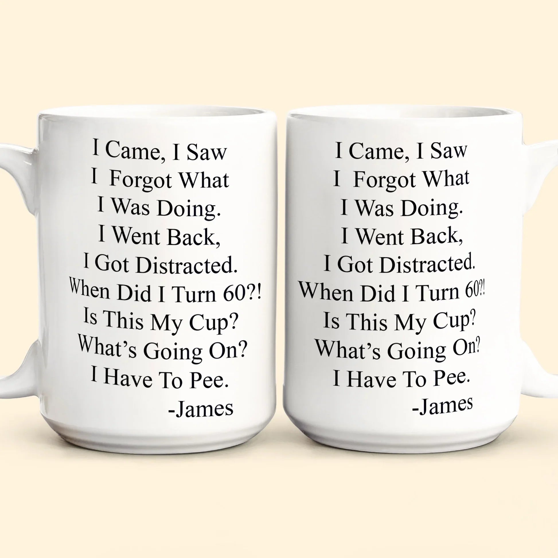 Personalized Funny Birthday Mug for Seniors - Humorous 60th Gift Cup MagicInPrints